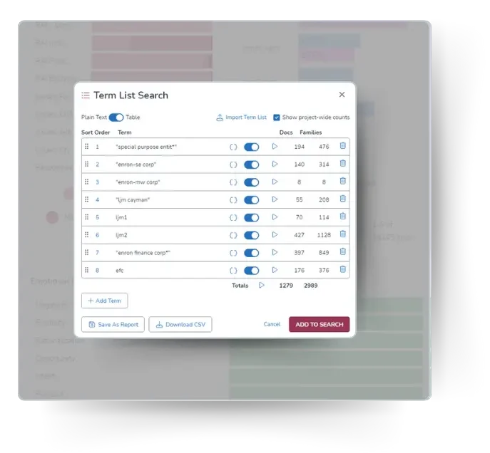 Contract Management module interface