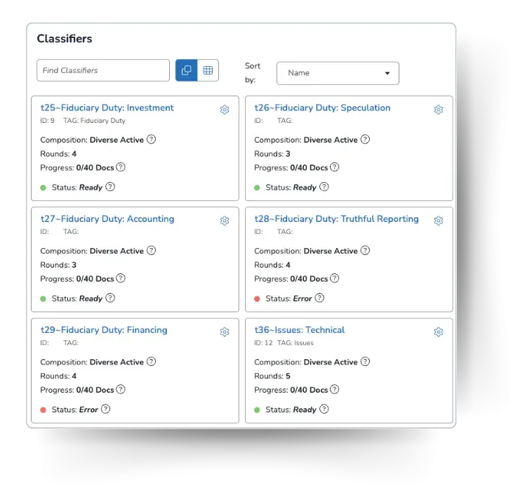 Contract Management module interface